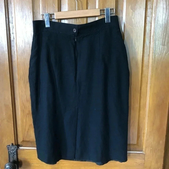 Linen Blend Pencil Skirt - Picture 4 of 13